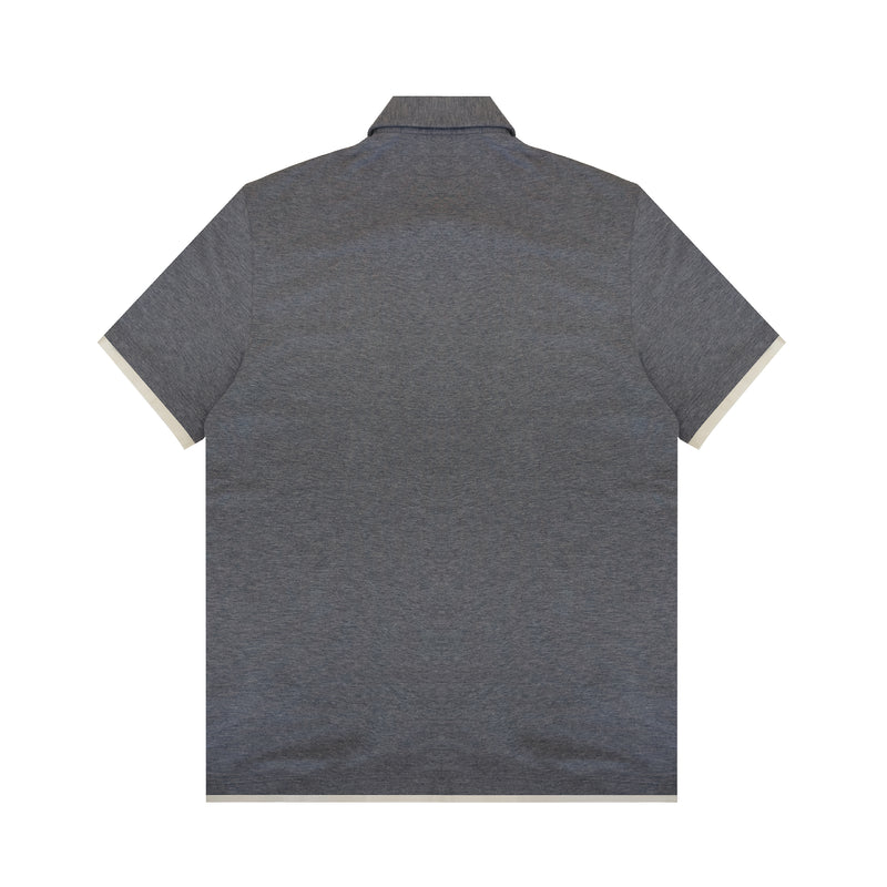 BRUNELLO CUCINELLI DOUBLE LAYER POLO SHIRT