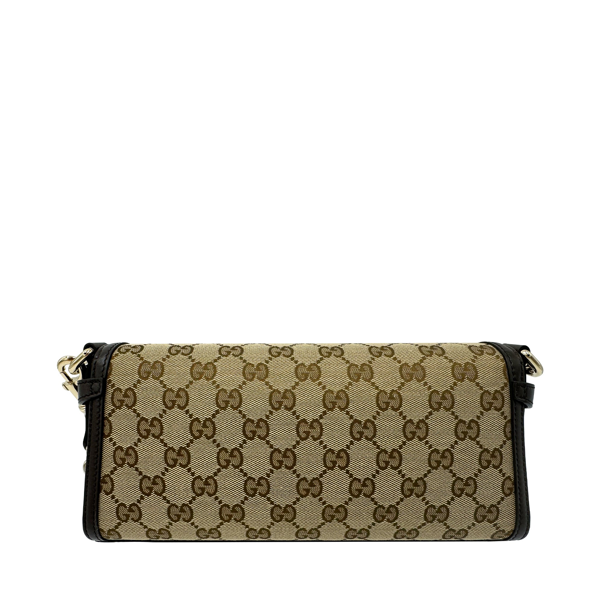 GUCCI LUCE GG CANVAS SHOULDER BAG IN BEIGE AND EBONY – La Mode