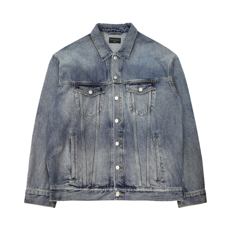 Balenciaga Blue Faded Denim Jacket