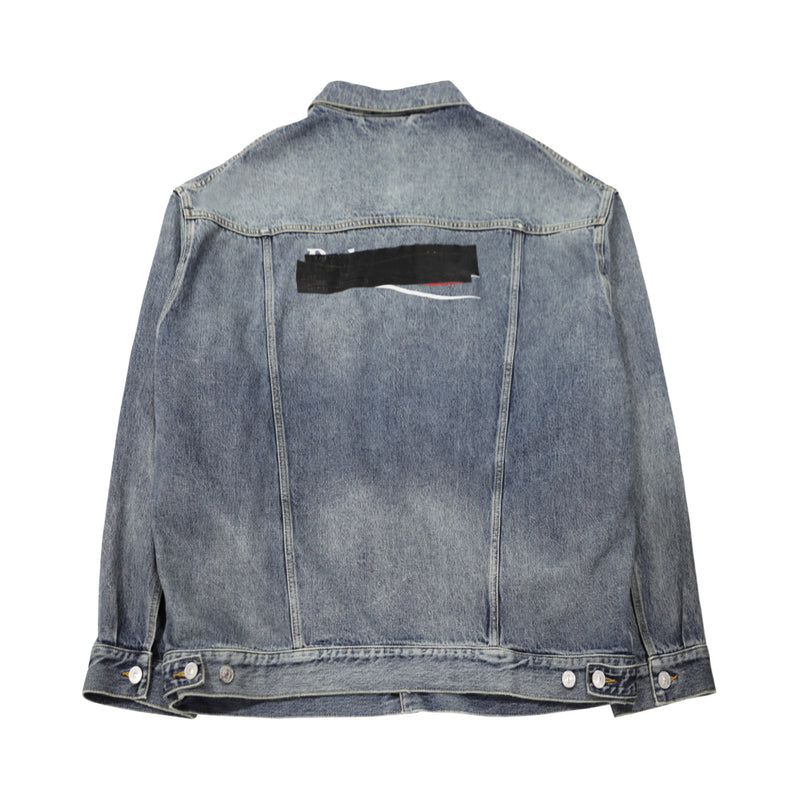 Balenciaga Blue Faded Denim Jacket