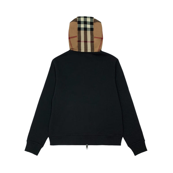 Burberry Check Cotton Zip Up Hoodie