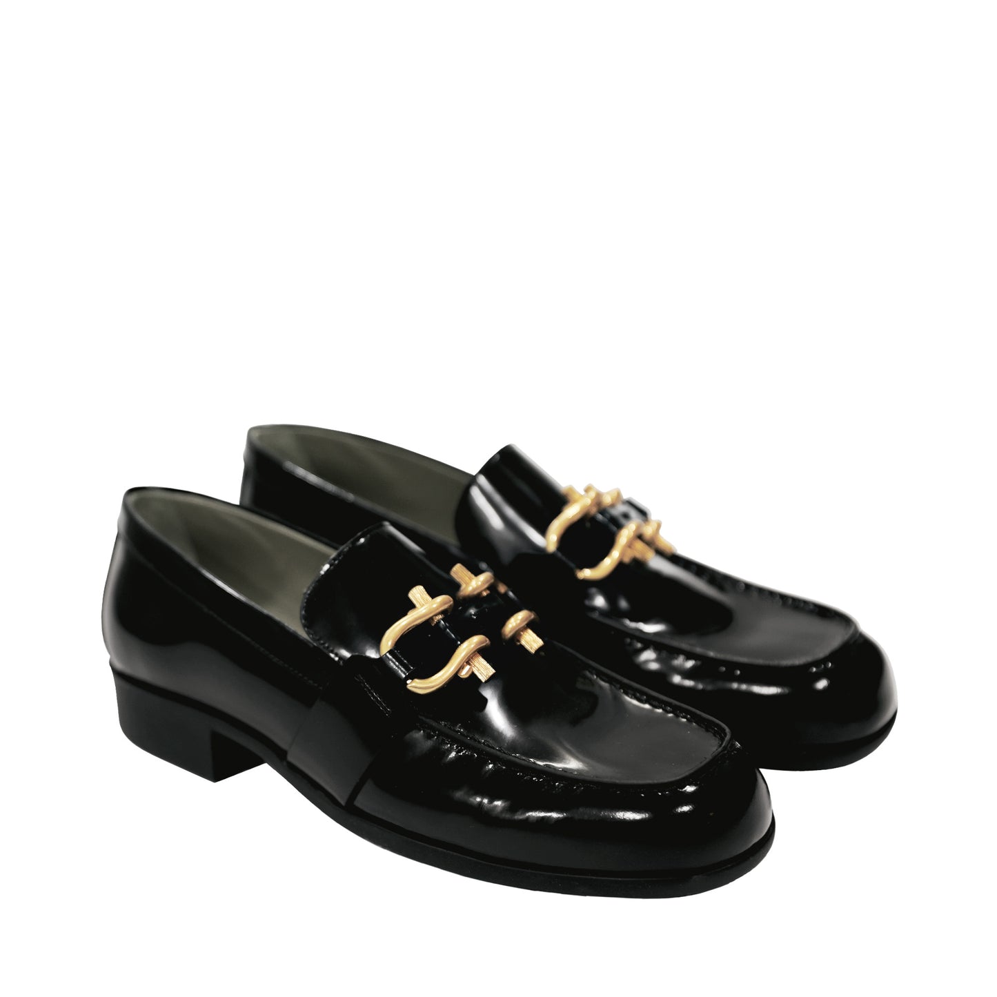 Bottega Veneta Monsieur Glossy Leather Loafers