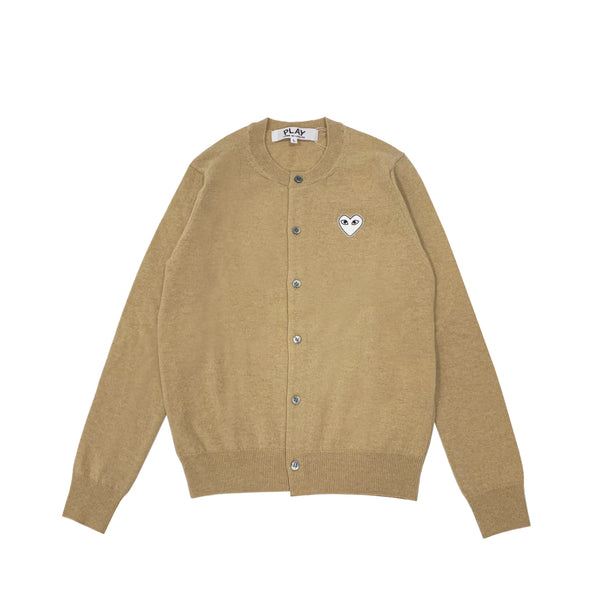 Comme Des Garcons Play Crewneck Knit Cardigan