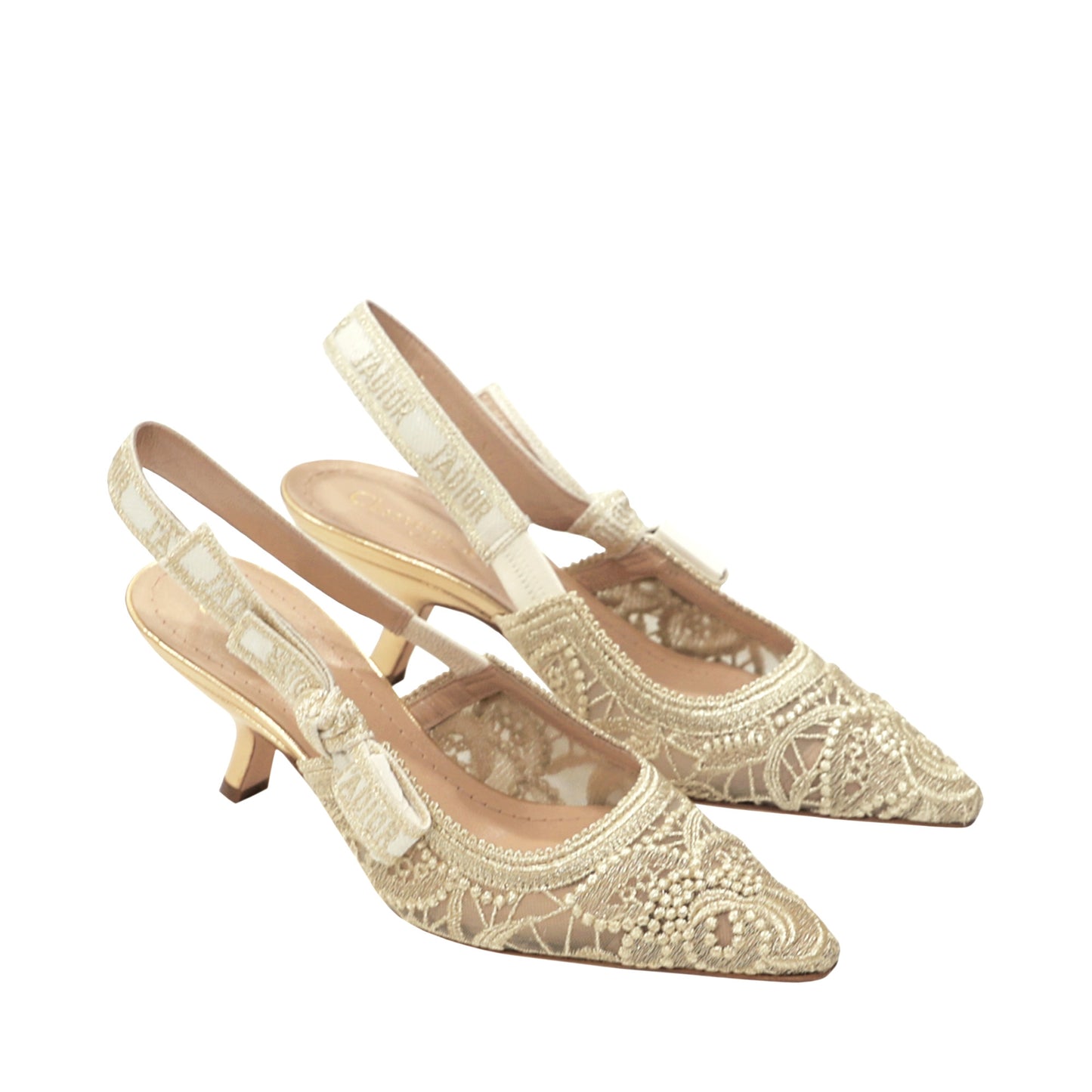 Dior Slingback Pumps With Lace