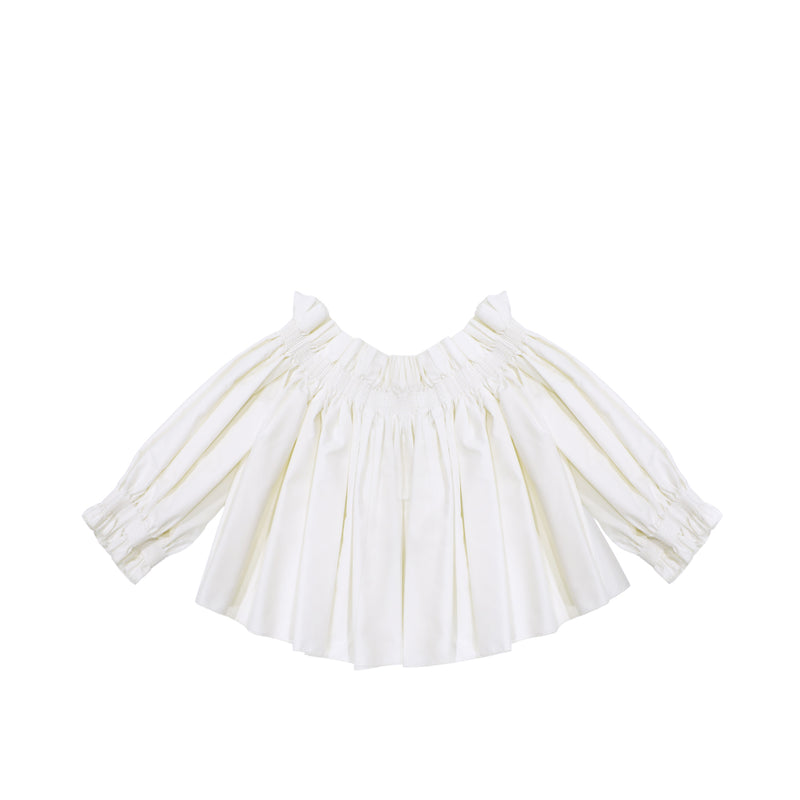 Dior Off The Shoulder Smocked Top