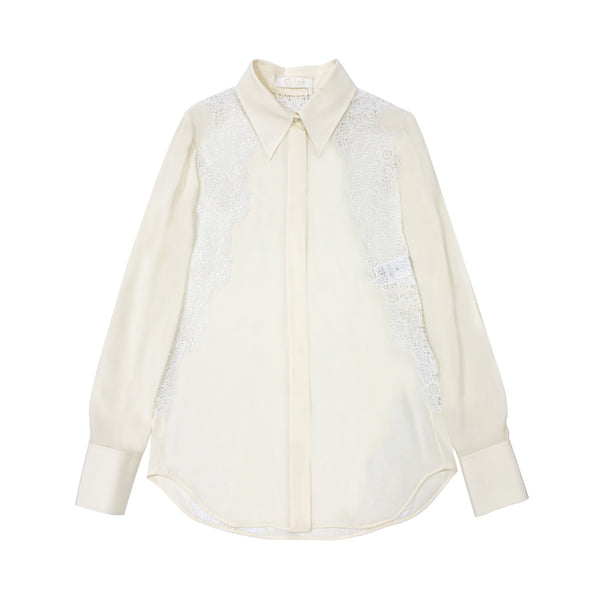 Chloe Guipure Detail Silk Shirt