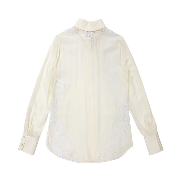 Chloe Guipure Detail Silk Shirt