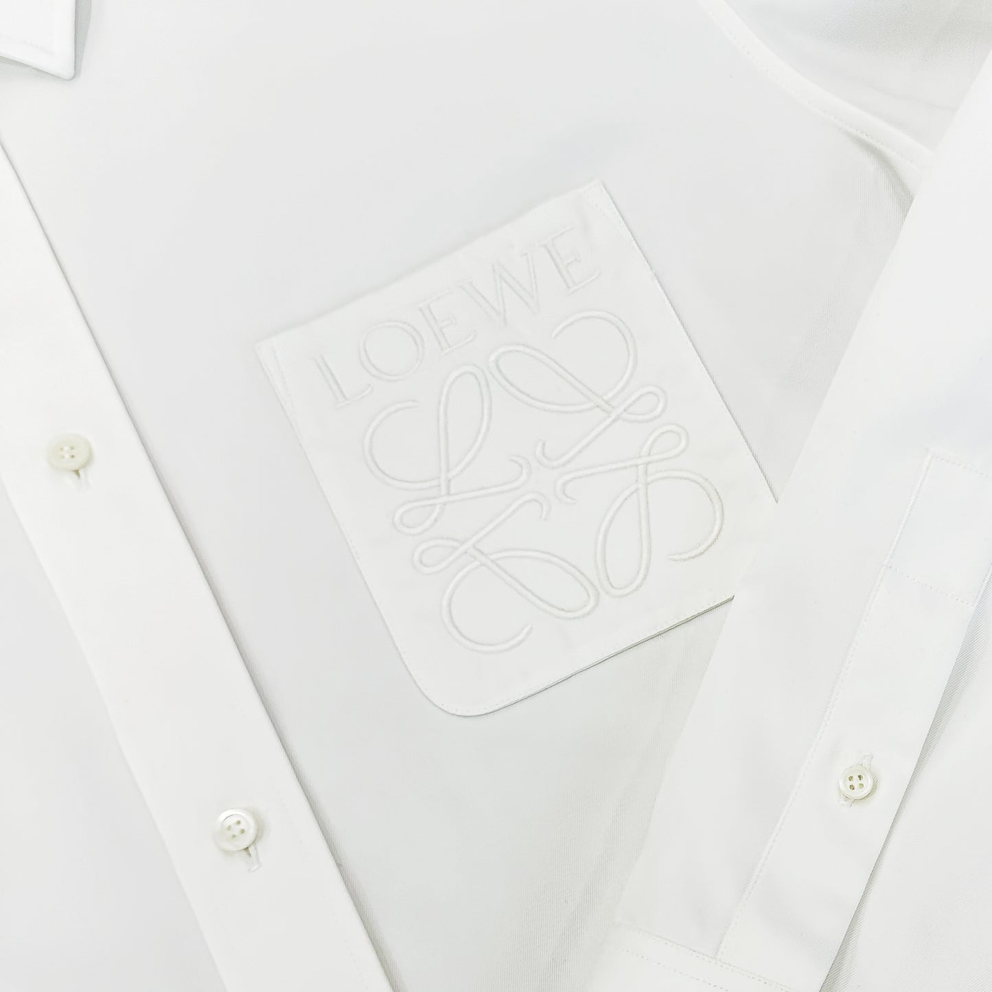 LOEWE LOGO-EMBROIDERED SHIRT IN COTTON