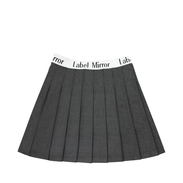 Label Mirror Logo Waistband Skirt