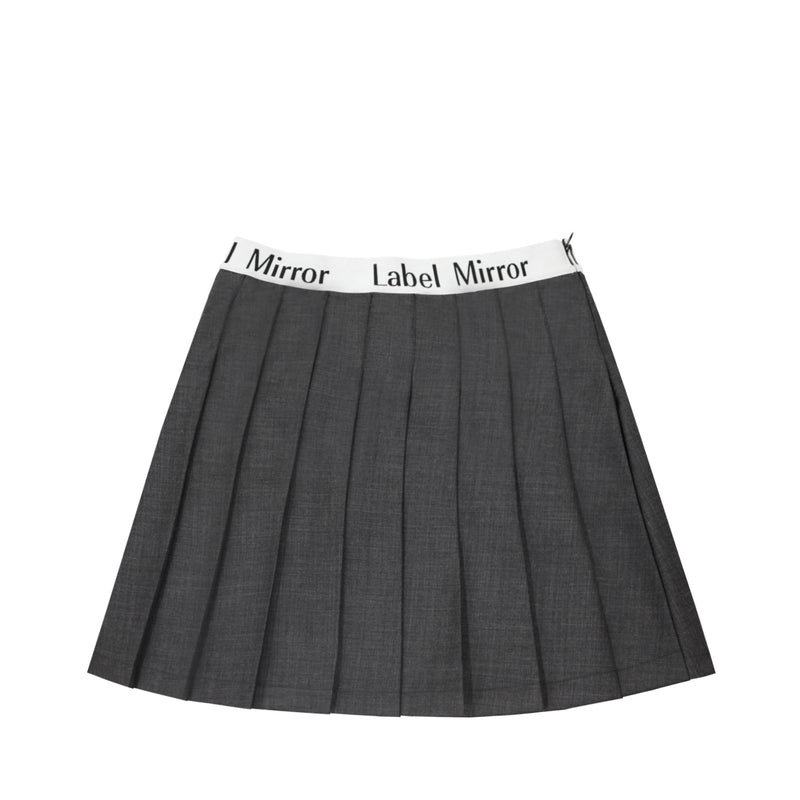 Label Mirror Logo Waistband Skirt