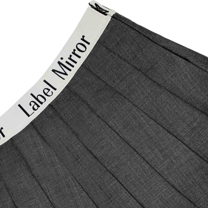 Label Mirror Logo Waistband Skirt