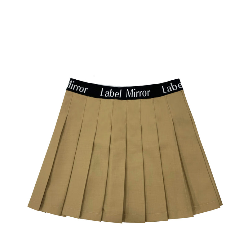 Label Mirror Logo Waistband Skirt