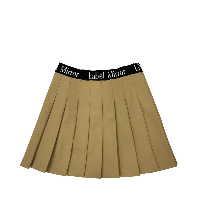 Label Mirror Logo Waistband Skirt