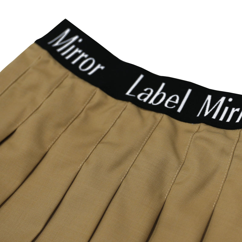 Label Mirror Logo Waistband Skirt