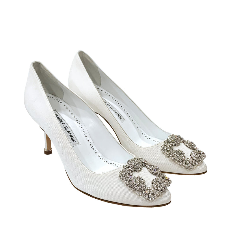 Manolo Blahnik Crystal Embellished Pumps