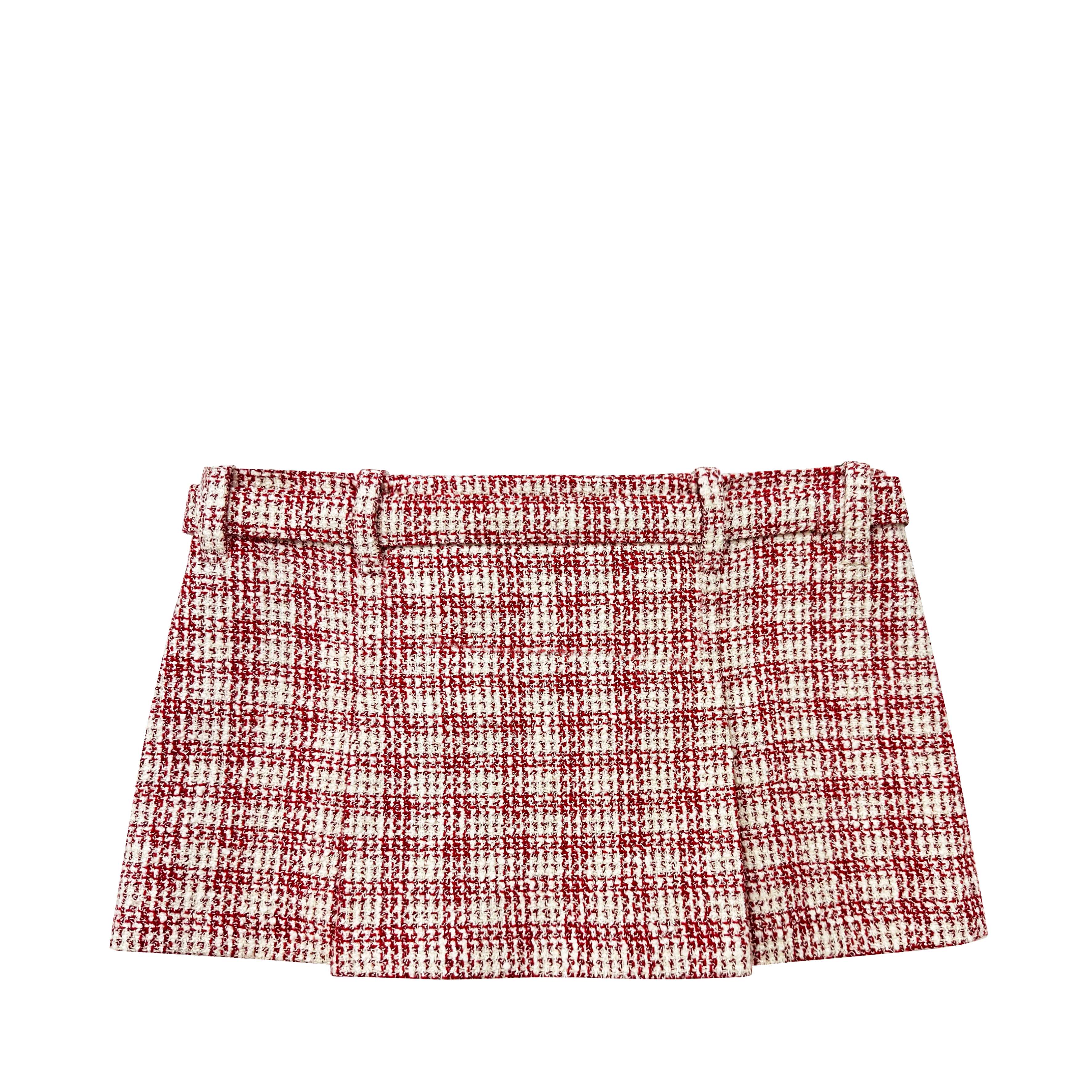 MIU MIU CHECK PRINT SKIRT – La Mode