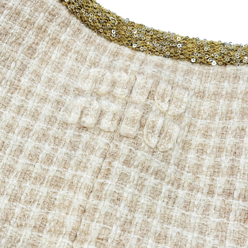 MIU MIU SINGLE-BREASTED CHECK JACKET
