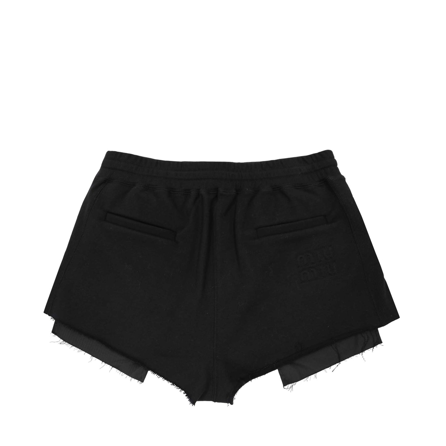 Miu Miu Drawstring Cotton Shorts