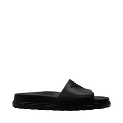 Prada Logo Embossed Slides