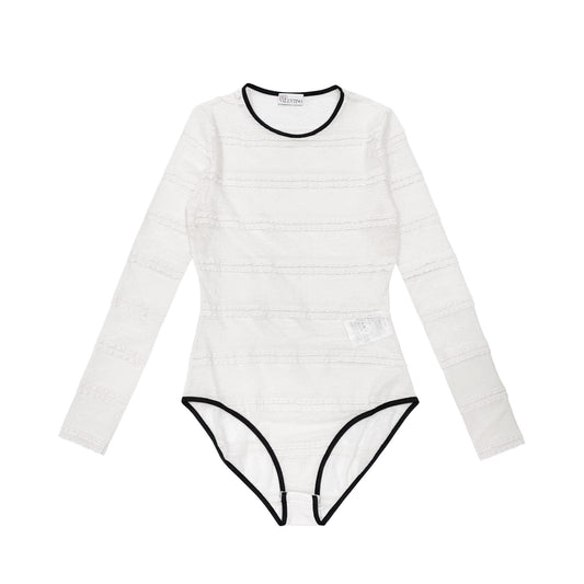 Red Valentino Lace Jersey Bodysuit