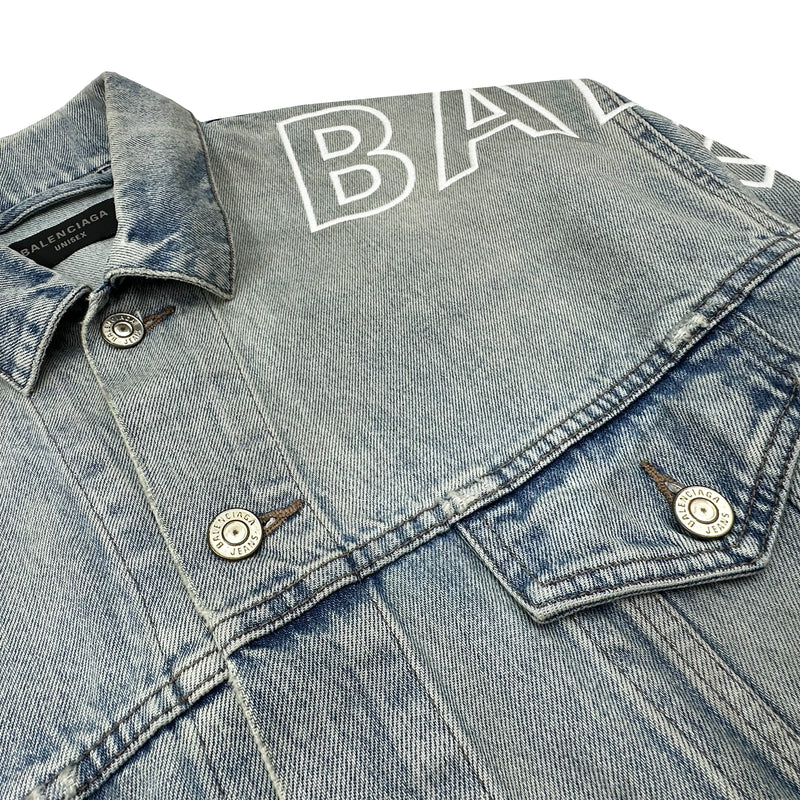 BALENCIAGA LOGO DENIM JACKET