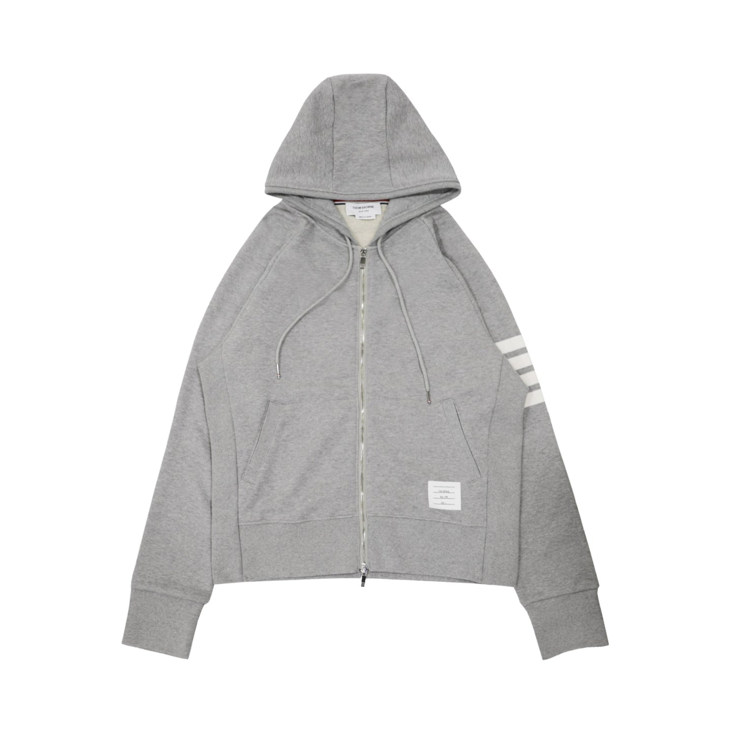 Thom Browne 4-Bar Stripe Zip Up Hoodie