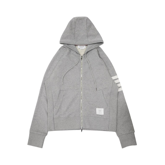 Thom Browne 4-Bar Stripe Zip Up Hoodie