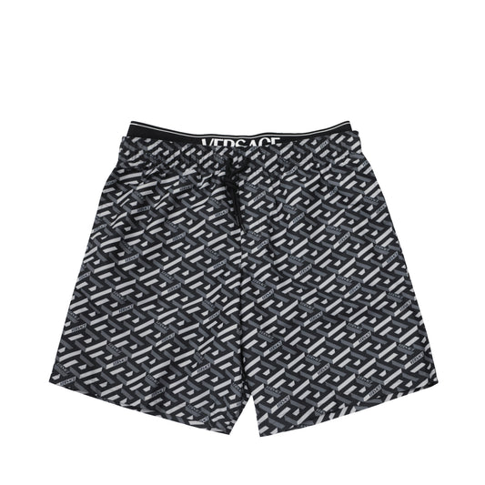 Versace Greca Print Swim Shorts