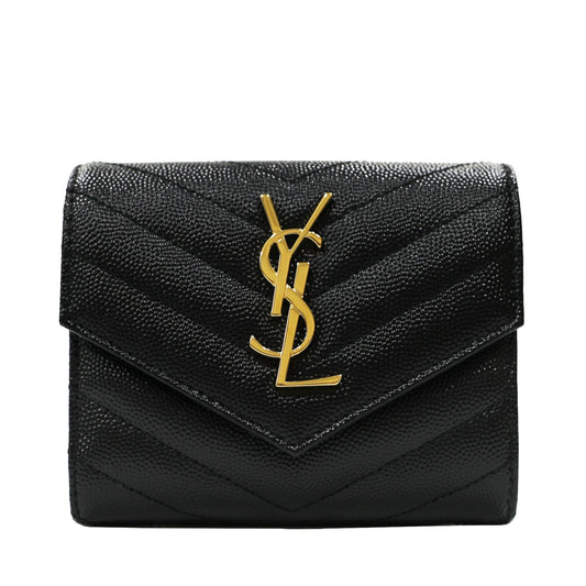 Saint Laurent Monogram Compact Tri-fold Wallet