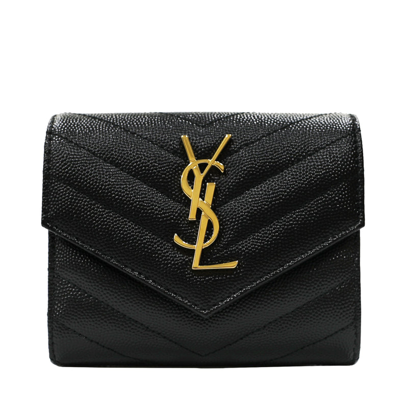Saint Laurent Monogram Compact Tri-fold Wallet