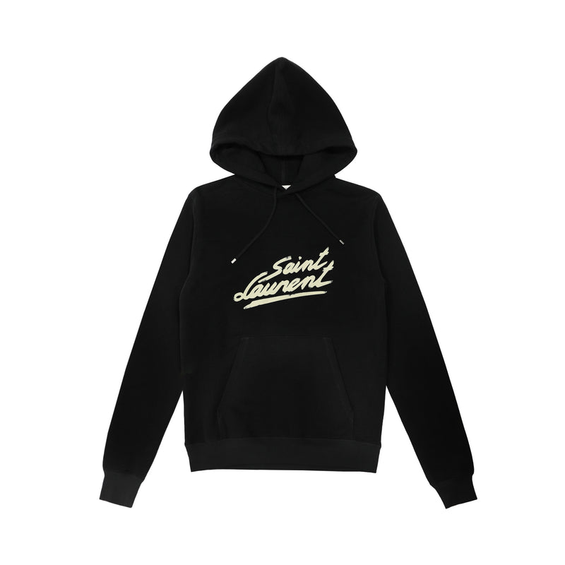 Saint Laurent Logo Print Hoodie