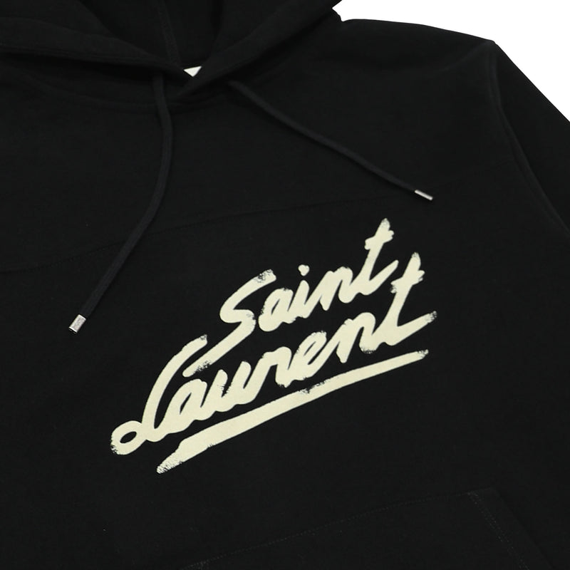 Saint Laurent Logo Print Hoodie