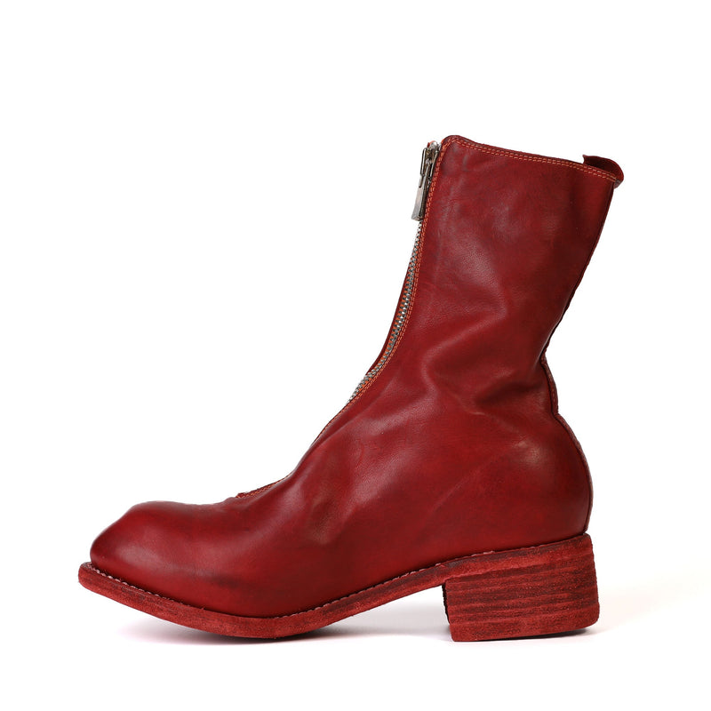 Guidi PL2 Leather Front Zip Ankle Boot | Designer code: PL2SHFG | Luxury Fashion Eshop | Lamode.com.hk