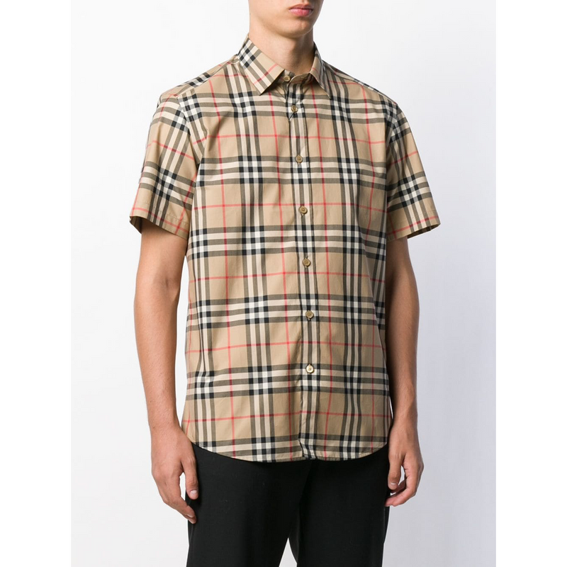 Burberry Check Short Sleeves Shirt | Designer code: 8020869 | Luxury Fashion Eshop | Lamode.com.hk