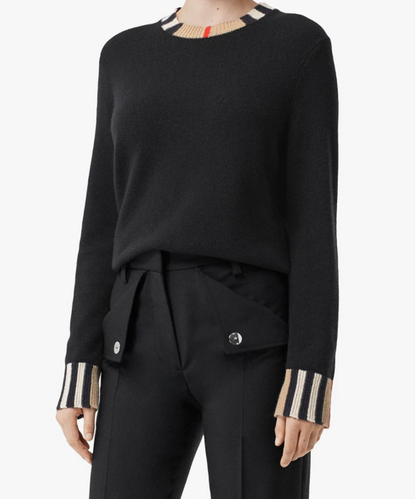 Burberry Check Collar Sweater | Designer code: 8008939 | Luxury Fashion Eshop | Lamode.com.hk