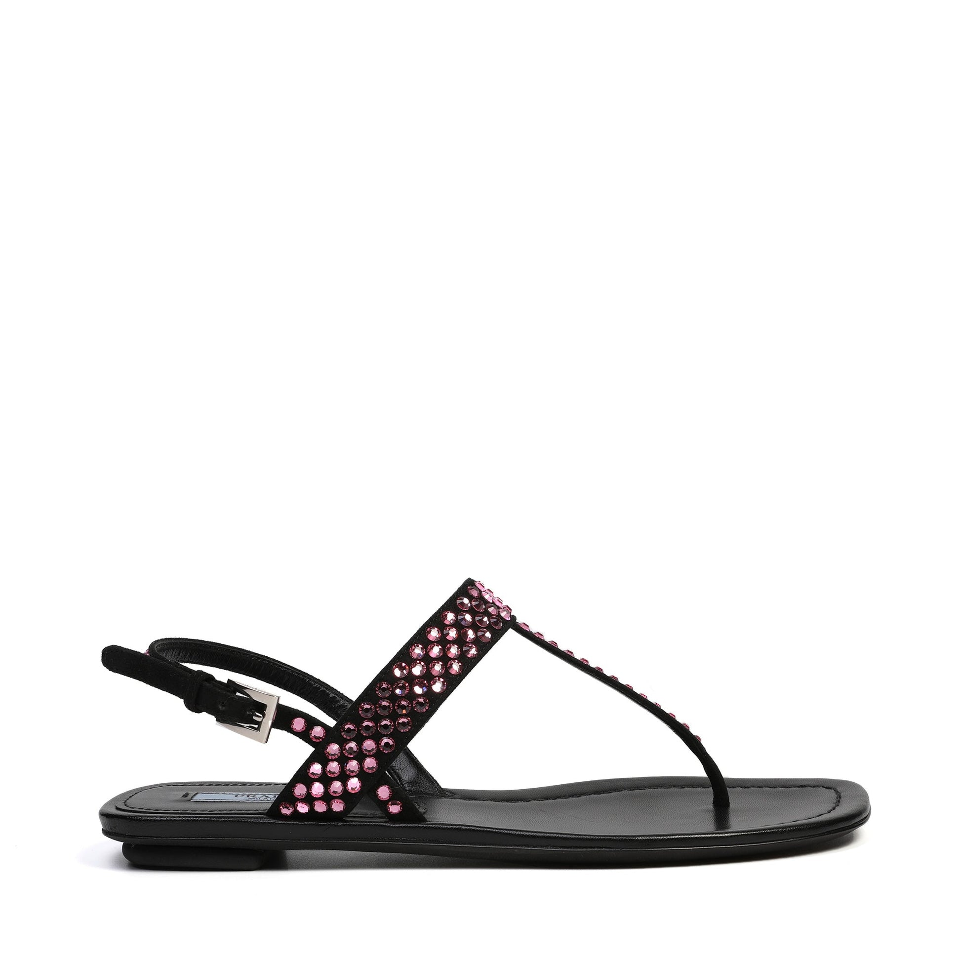 Prada Crystal Embellished Sandals | Designer code: 1Y974LF0053L53 | Luxury Fashion Eshop | Lamode.com.hk