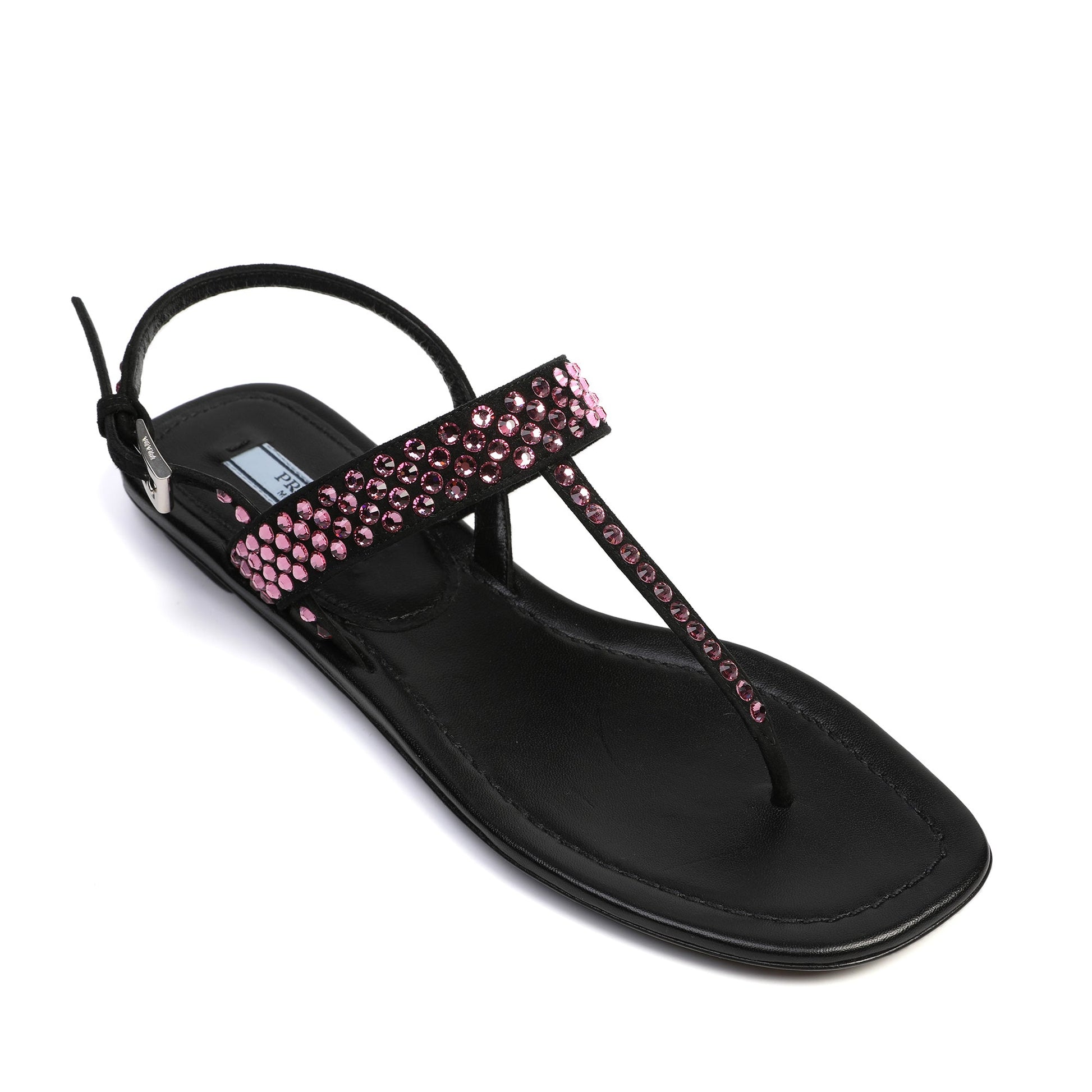 Prada Crystal Embellished Sandals | Designer code: 1Y974LF0053L53 | Luxury Fashion Eshop | Lamode.com.hk