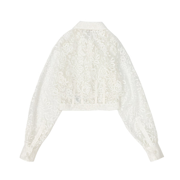 Alexander McQueen Floral Lace Shirt | Designer code: 709635QEAB7 | Luxury Fashion Eshop | Lamode.com.hk