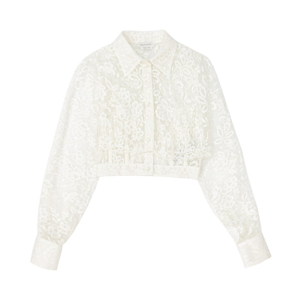 Alexander McQueen Floral Lace Shirt | Designer code: 709635QEAB7 | Luxury Fashion Eshop | Lamode.com.hk