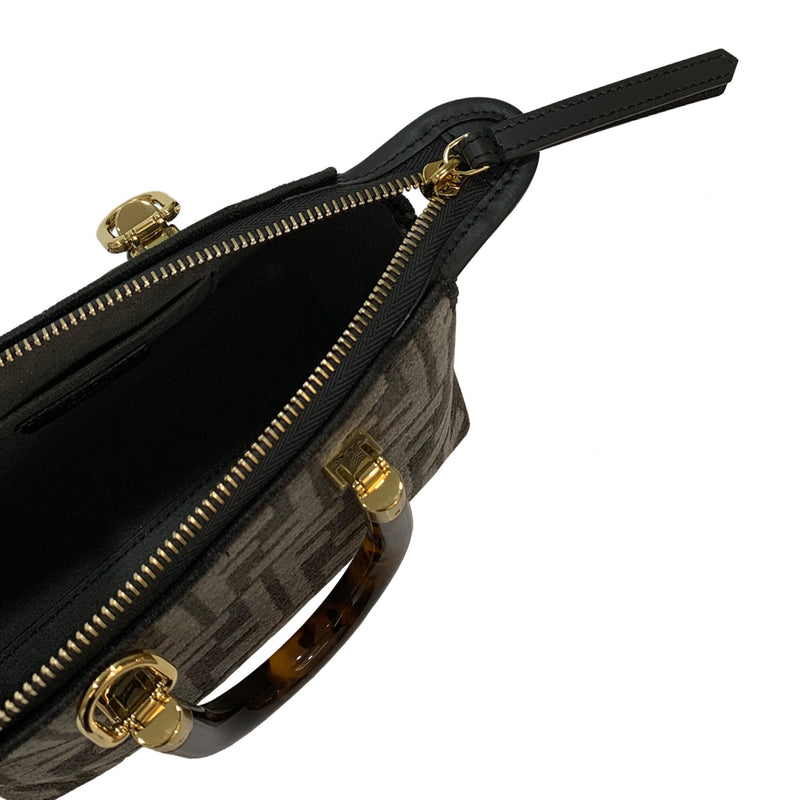 Fendi Neutral By The Way Boston FF Logo Mini Bag | Designer code: 8BS067AL9Q | Luxury Fashion Eshop | Lamode.com.hk
