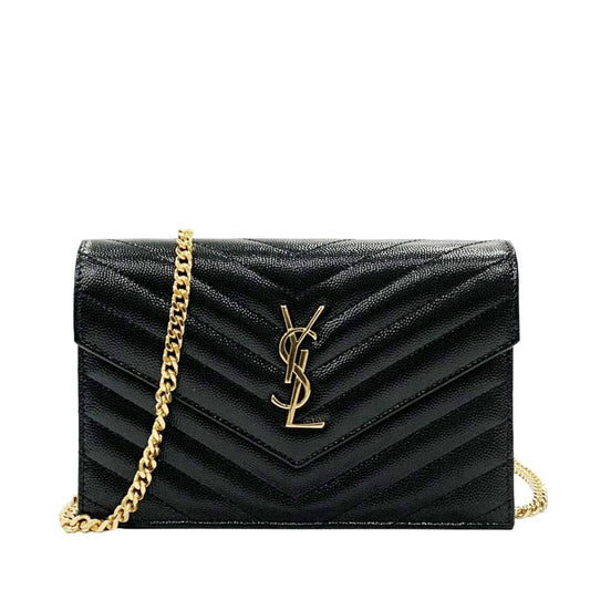 Saint Laurent Cassandre Wallet On Chain | Designer code: 695108BOW01 | Luxury Fashion Eshop | Lamode.com.hk