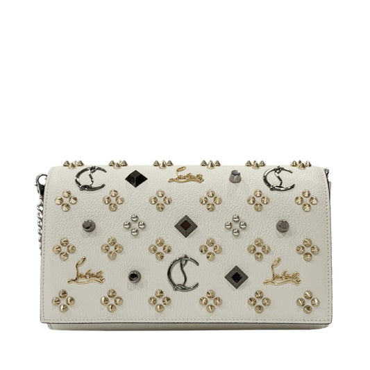 Christian Louboutin Paloma Fold-Over Embellished Clutch Bag | Designer code: 1175018 | Luxury Fashion Eshop | Lamode.com.hk