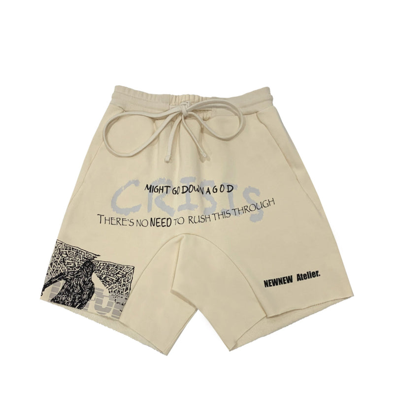 New New Atelier Graphics Logo Print Shorts | Designer code: NNA22SS019 | Luxury Fashion Eshop | Lamode.com.hk