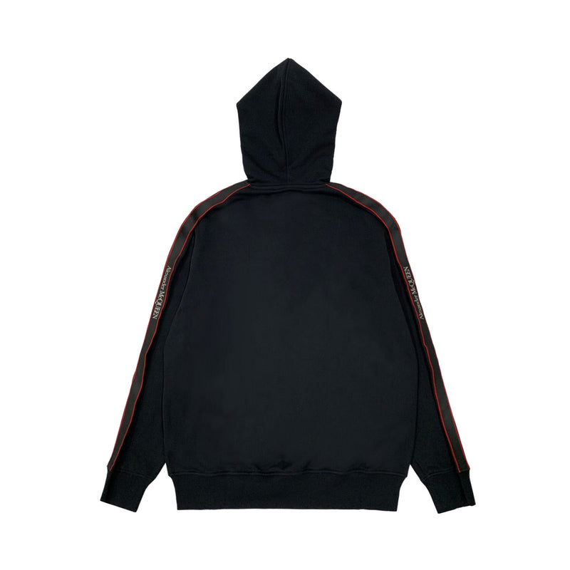 Alexander McQueen Logo Tape Zip Up Hoodie | Designer code: 654794QTX75 | Luxury Fashion Eshop | Lamode.com.hk