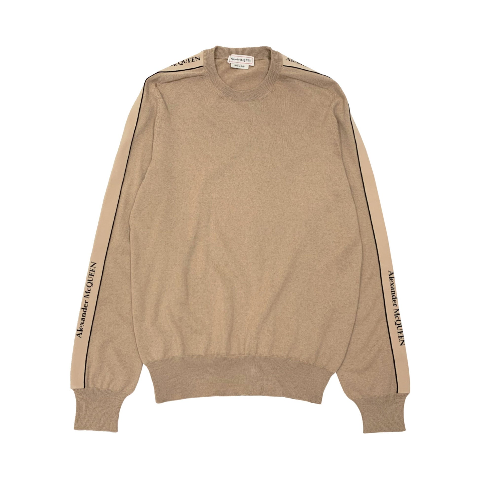 Alexander McQueen Logo Tape Knitted Sweater | Designer code: 651188Q1XFD | Luxury Fashion Eshop | Lamode.com.hk