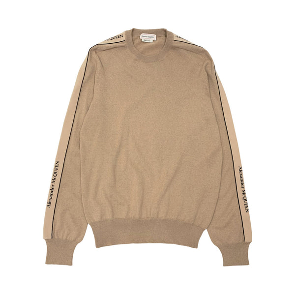 Alexander McQueen Logo Tape Knitted Sweater | Designer code: 651188Q1XFD | Luxury Fashion Eshop | Lamode.com.hk