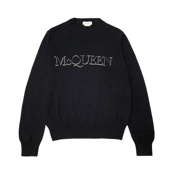 Alexander McQueen Logo Embroidered Sweater | Designer code: 651184Q1XAY | Luxury Fashion Eshop | Lamode.com.hk