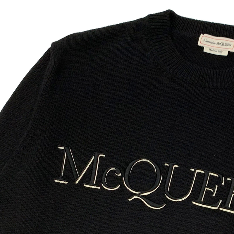 Alexander McQueen Logo Embroidered Sweater | Designer code: 651184Q1XAY | Luxury Fashion Eshop | Lamode.com.hk