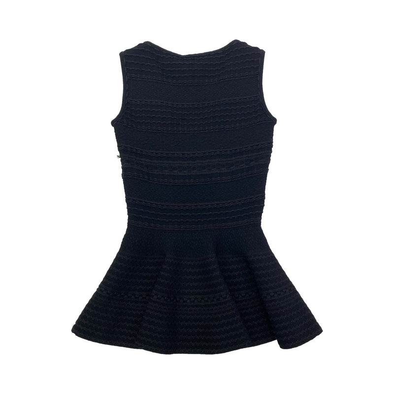 Alexander McQueen Knitted Peplum Top | Designer code: 610721Q1AL5 | Luxury Fashion Eshop | Lamode.com.hk