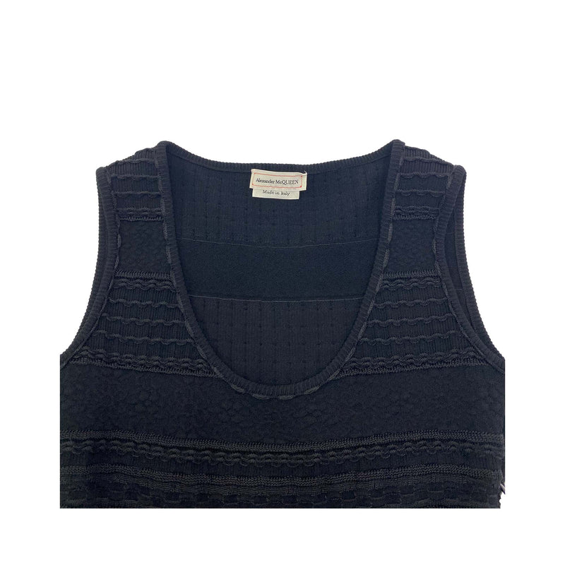 Alexander McQueen Knitted Peplum Top | Designer code: 610721Q1AL5 | Luxury Fashion Eshop | Lamode.com.hk